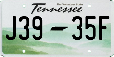 TN license plate J3935F