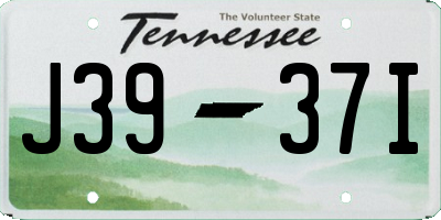 TN license plate J3937I