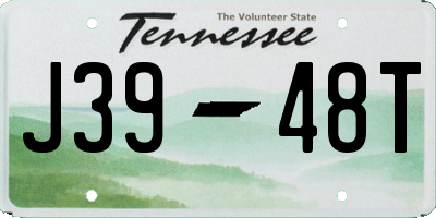 TN license plate J3948T