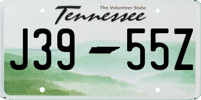 TN license plate J3955Z