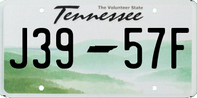 TN license plate J3957F
