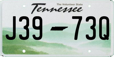 TN license plate J3973Q