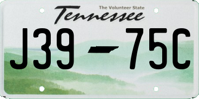 TN license plate J3975C