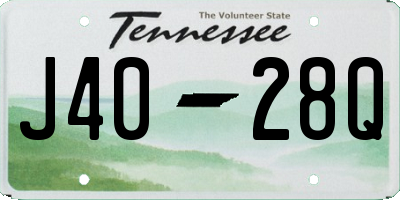 TN license plate J4028Q