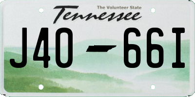 TN license plate J4066I