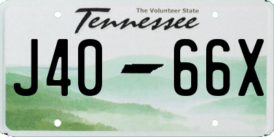 TN license plate J4066X