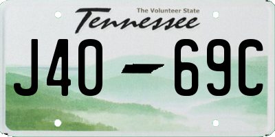 TN license plate J4069C