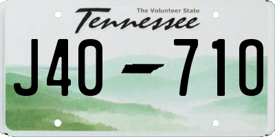 TN license plate J4071O