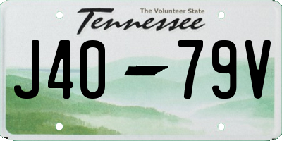 TN license plate J4079V