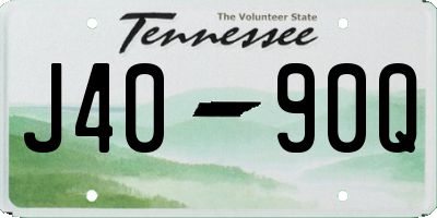 TN license plate J4090Q