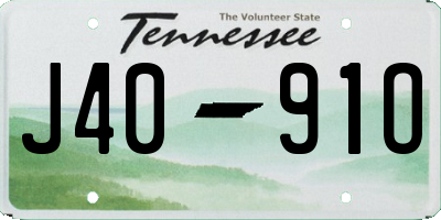 TN license plate J4091O