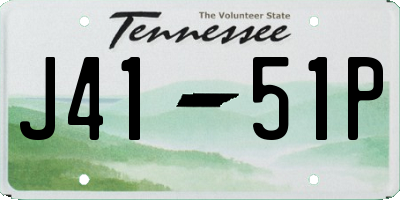 TN license plate J4151P