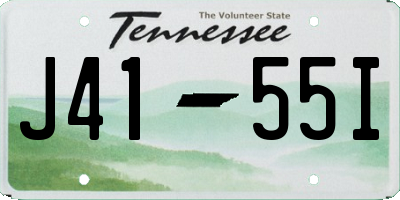 TN license plate J4155I