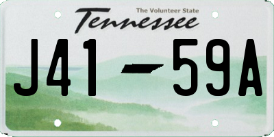 TN license plate J4159A