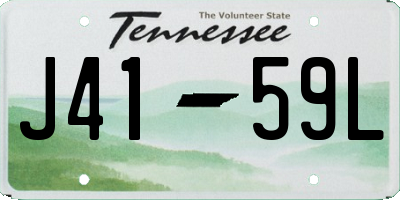 TN license plate J4159L