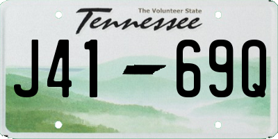 TN license plate J4169Q