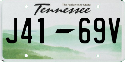 TN license plate J4169V