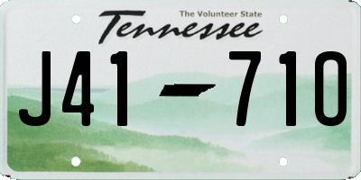 TN license plate J4171O