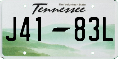 TN license plate J4183L