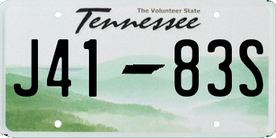 TN license plate J4183S