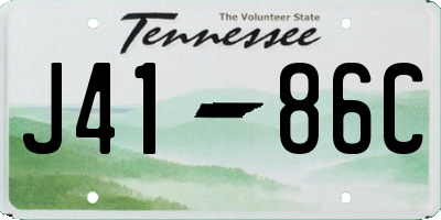 TN license plate J4186C