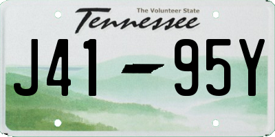 TN license plate J4195Y