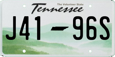 TN license plate J4196S