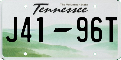 TN license plate J4196T