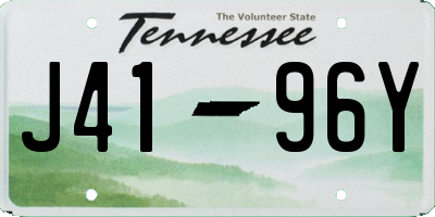 TN license plate J4196Y