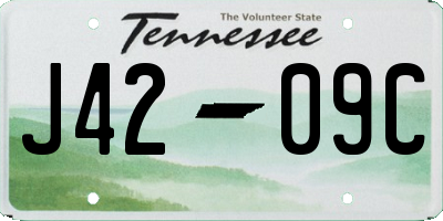 TN license plate J4209C