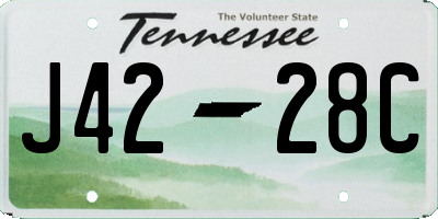 TN license plate J4228C