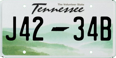 TN license plate J4234B
