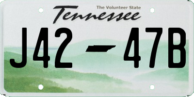 TN license plate J4247B