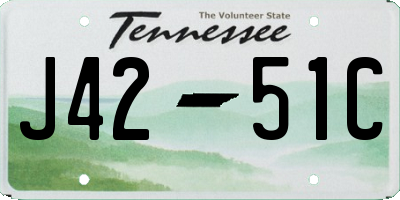 TN license plate J4251C