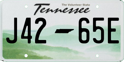 TN license plate J4265E