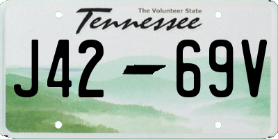 TN license plate J4269V