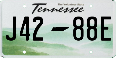TN license plate J4288E