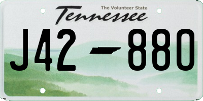 TN license plate J4288O