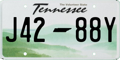 TN license plate J4288Y