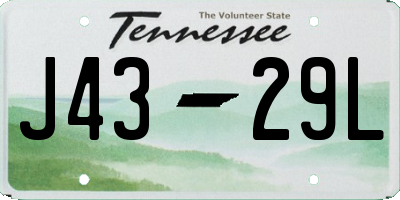 TN license plate J4329L