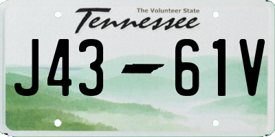 TN license plate J4361V
