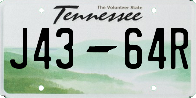 TN license plate J4364R