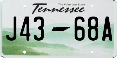 TN license plate J4368A