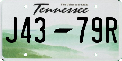 TN license plate J4379R