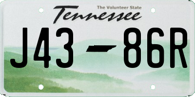 TN license plate J4386R