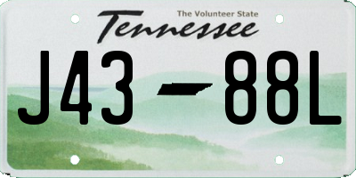 TN license plate J4388L
