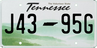 TN license plate J4395G