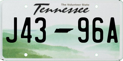 TN license plate J4396A