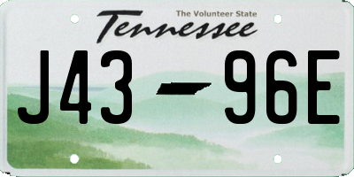 TN license plate J4396E