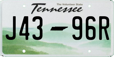 TN license plate J4396R